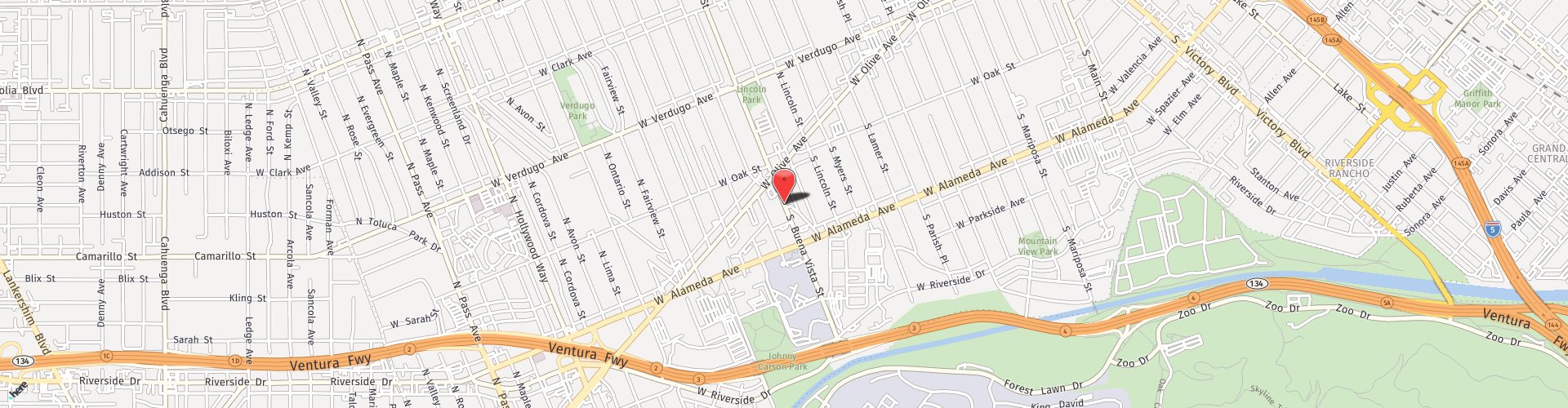 Location Map: 181 South Buena Vista St. Burbank, CA 91505